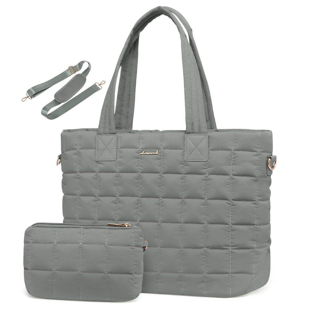 Tote Bag, Large Puffer Tote Bag With Zier Quilted Lht Work Bag <3